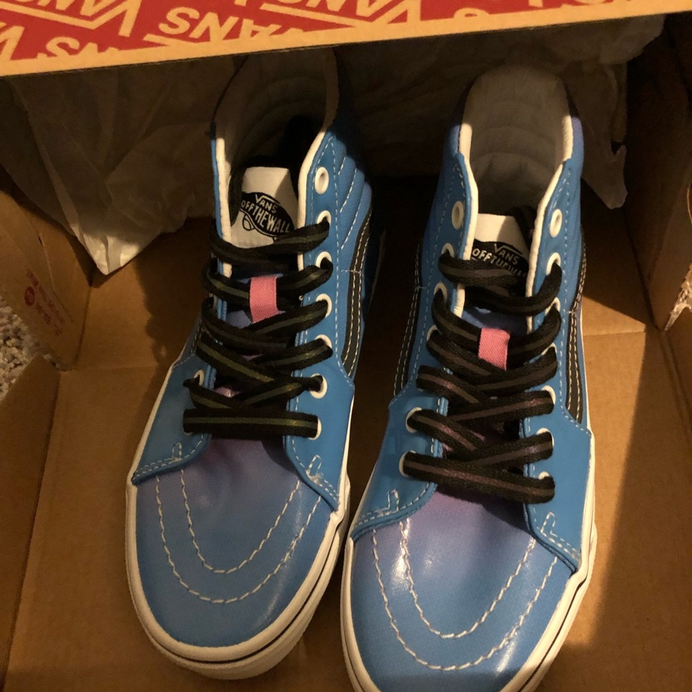 Vans Blue and Pink High-Tops